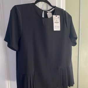 Zara black business casual shirt size large NEW WITH TAGS